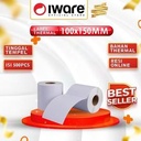 IWARE LABEL THERMAL 100x150 ISI 100 / 300 / 500 PCS KERTAS STICKER RESI A6 MARKE_2