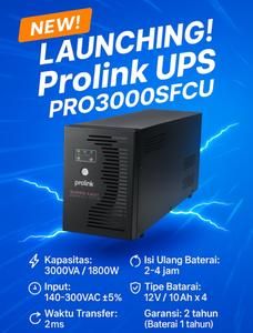 UPS Prolink PRO3000SFCU | 3000VA 1800W Super Fast Charging Line Interactive Seri_2