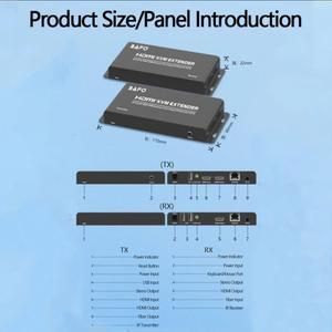 BAFO HDMI EXTENDER BF375 KVM HDMI Extender over Cat6 / Cat 6 200M BAFO BF-375 Pe_2