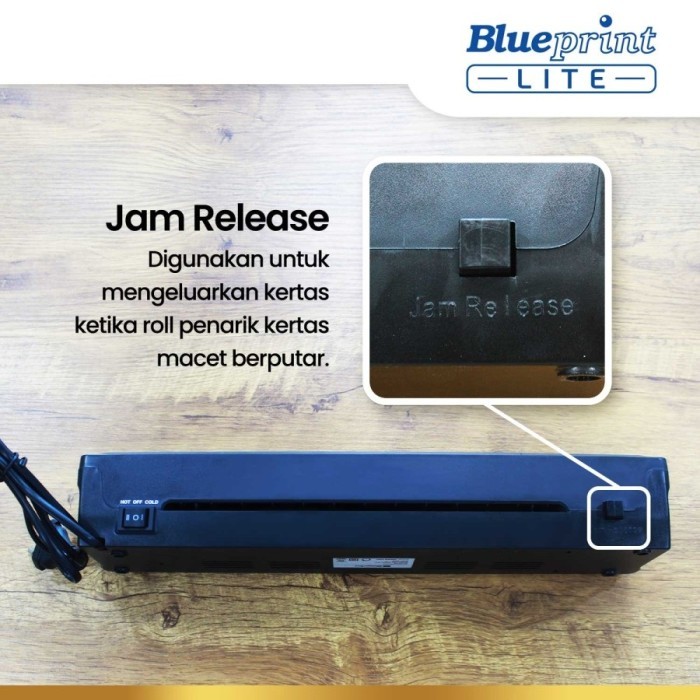 Mesin Laminating F4 BLUEPRINT LM125A Hot & Cold Laminating Machine A4 F4_4
