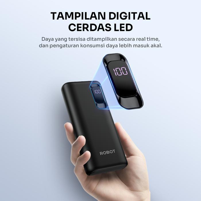 ROBOT Power Bank RT102 10000mAh 15W Dual Port Type C Micro USB Fast Charging Hit_4