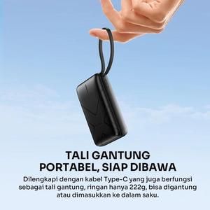 ROBOT RT-17 Smart Powerbank Mini 37W 10000mAh With Cable USB to Type C Power Ban_2