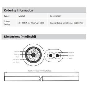 Kabel CCTV Coaxial DAHUA RG6 + Power 300M DH-PFM941I-RG6N/21-300_3