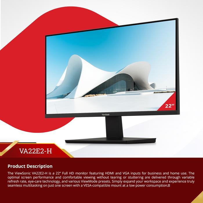 Monitor LED ViewSonic VA2209-H-2 22” IPS Full HD Monitor with Fast 1ms Response _2