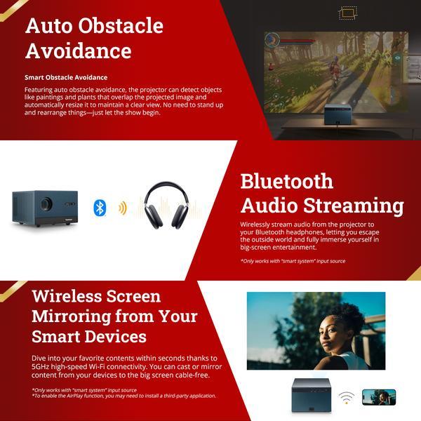 ViewSonic Smart Projector Proyektor LX60HD | LX60 with Google TV Full HD 1080P_5
