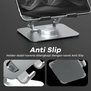 Holder Tablet HP JETE HM5 Metal Material Foldable Design 360 Rotation Universal _2