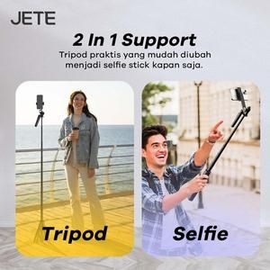 JETE Tripod Bluetooth Tongsis Selfie Stick 1,8m + Remote Tripod 2 in 1JETE H15 -_4