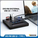 DVD Eksternal + Type C + Card Reader Slim External USB DVD+/-RW Optical Drive OR_3