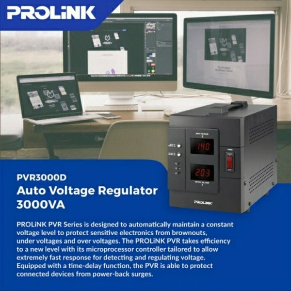 Stabilizer PROLINK PVR3000D AVR Relay Controlled PVR Series 3000VA_2