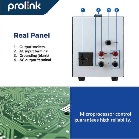 Stabilizer PROLINK PVR3000D AVR Relay Controlled PVR Series 3000VA_3
