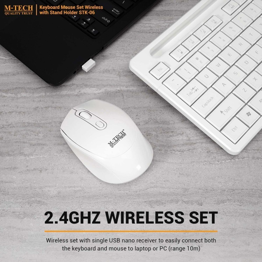 Combo Keyboard Mouse Wireless Rexus KM8 Mouse & Keyboard Bundle_2