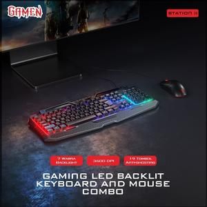 GAMEN Gaming Mouse Keyboard Combo Station II Black (RGB BackLight)_4