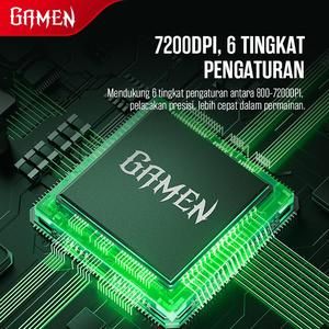 GAMEN Pro Wired Mouse GM310 RGB 7200 DPI With 6 Macro Button Original_3