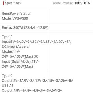 Vivan VPS-P300 Power Station 300W / 220V 96000Mah 300Wh Powerbank Portable Charg_3