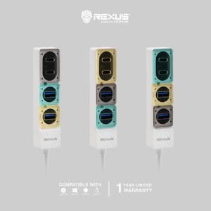 USB Hub 4 Port REXUS RXH-337 V3.2 2in1 USB + Type C_2