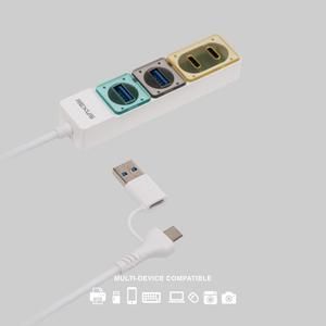 USB Hub 4 Port REXUS RXH-337 V3.2 2in1 USB + Type C_4