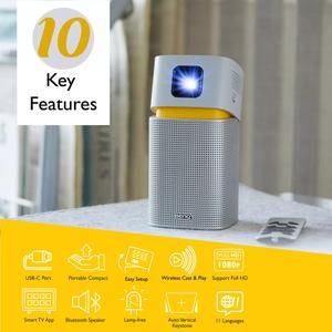 MINI PROJECTOR BENQ GV1 - Projector Mini BenQ GV1 Portable Wireless_5