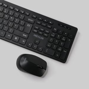 Combo Keyboard Mouse Wireless Rexus KM8 Mouse & Keyboard Bundle_4