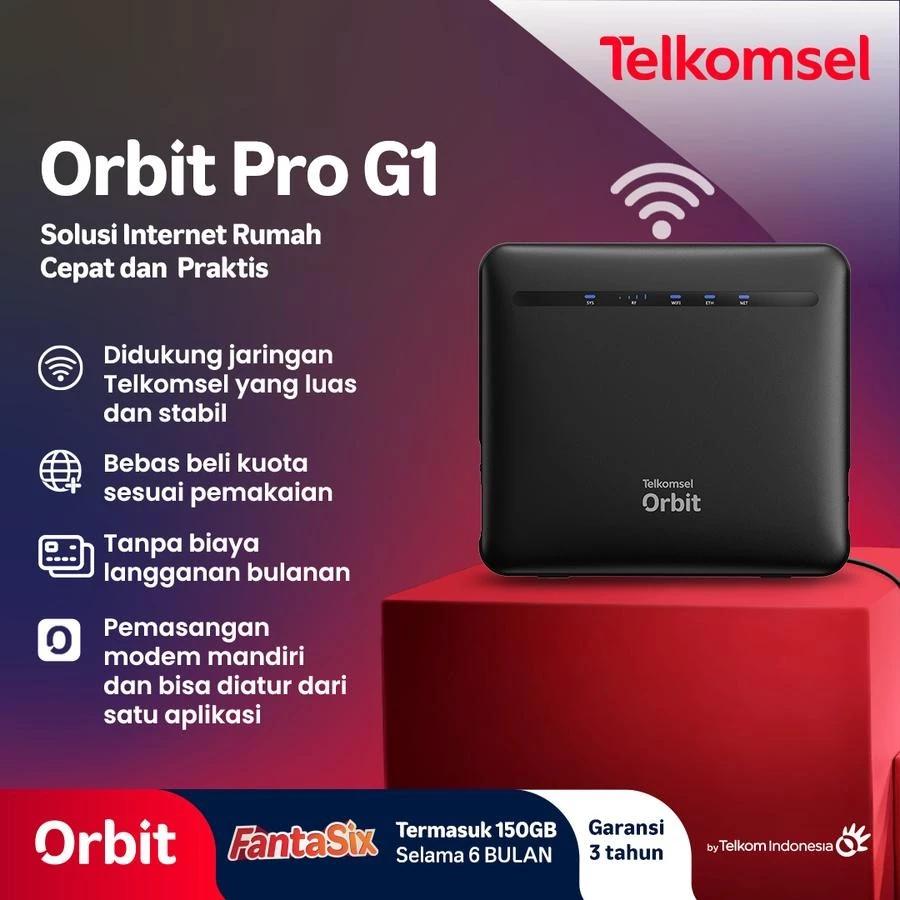 [1735144191696143403] Telkomsel Modem Orbit Pro G1 (HKM-288) Wifi 4G High Speed Free kuota
