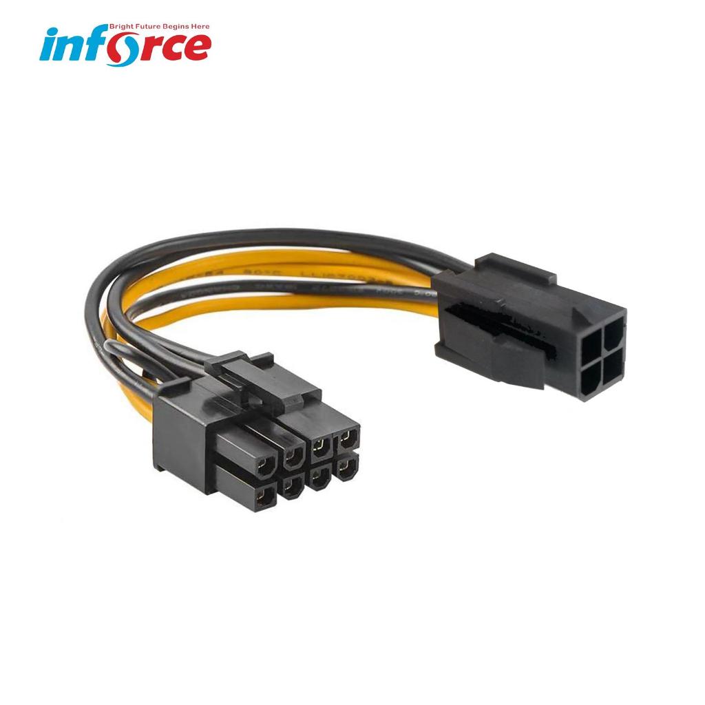 [1734611925781611563] INFORCE CABLE ADAPTER 4 PIN TO 8 PIN PSU POWER SUPLY KABEL CONVERTER - KABEL ADAPTOR 4 PIN TO 8 PIN