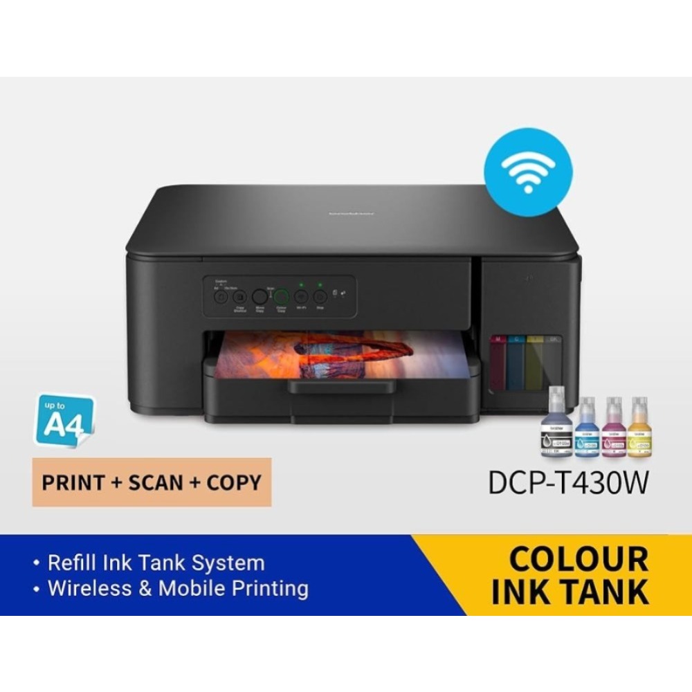 [1734597662127064107] Printer Brother DCP-T430W T-430W T430 W All in One Wifi Print Scan Copy Pengganti T420DW