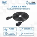 Kabel Power Extension NYK 2 Meter CB NP2 Copper High Quality C13 C14 - Perpanjangan Kabel Power 2Meter Ektension