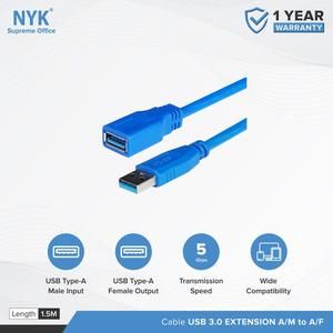 [1732747361801569323] Kabel Extension USB NYK 3.0 Male to Female 1.5M / 3M USB Ekstension
