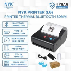 [1732652540944876587] NYK Printer Thermal Bluetooth 80MM L6 - Printer Kasir Struk Portabel 80mm