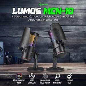 [1732640985294930987] Mic Condenser RGB with Noise Cancelling Microphone Mic NYK Nemesis Lumos MCN-10 / MCN10