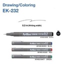 ARTLINE DRAWING PEN SYSTEM EK-232 0.2MM | PULPEN SPIDOL  Artline EK232 Hitam