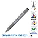 ARTLINE Drawing Pen System EK-231 | Pulpen Spidol Artline 0,1 mm EK231 Hitam