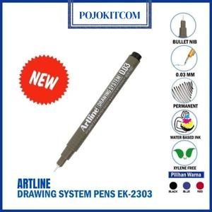 [1732506541232981035] ARTLINE Drawing System Pen Gambar 0.03 mm EK-2303 | EK2303