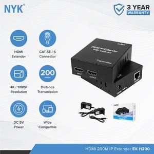 [1732475824350135339] HDMI Extender NYK HDMI Extension Kabel LAN Ethernet 200M RJ45 EX H200
