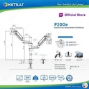 OXIMUS P200e DUAL ARM GAS SPRING MONITOR DESK MOUNT Bracket LED Monitor 27 - 34" Inch