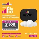 Hifi Air HKM M21 Modem Wifi 4G Unlock All Operator / Unlock BYPASS Free Simcard Kuota 215Gb Setahun