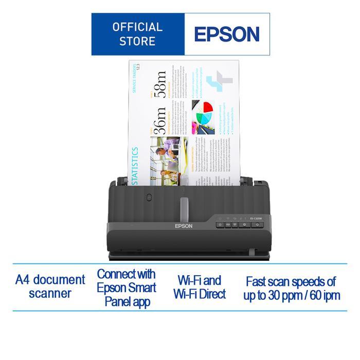 [1731820106252911659] Epson WorkForce ES-C320W Wi-Fi Portable Sheet-fed Document Scanner ES C320W A4 F4 LEGAL