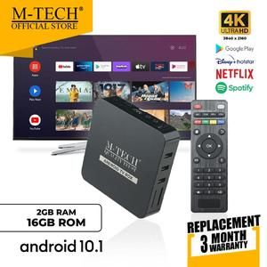 M-tech STB TV Box TB60 Android 10.1 Ultra HD 4K 2GB RAM WIFI - Mtech TB-60 Android Tv Box