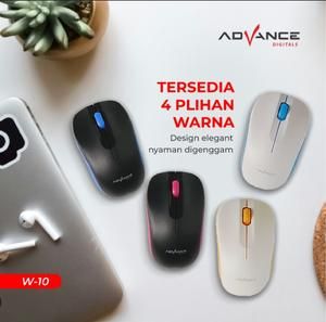 [1731722205797778475] MOUSE WIRELESS BLUETOOTH ADVANCE W10 2.4G 1600 DPI switchable