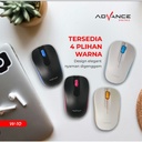 MOUSE WIRELESS BLUETOOTH ADVANCE W10 2.4G 1600 DPI switchable