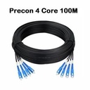 Netlink Kabel  Fiber Optic 4CORE-SC-SC-SM-DP 100M Precon 4 Core SC-SC Fiber Optic Drop Core Kabel 4 Core 3 Selling 100M
