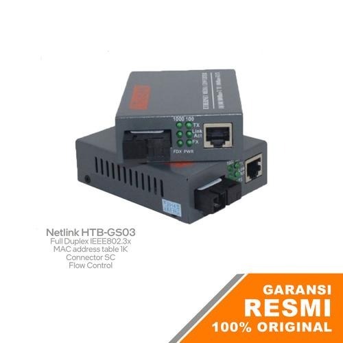 [1731654011004486699] Media Converter Netlink Gigabit Lan 10/100/1000 To RJ45 Netlink  HTB-GS03 | HTBGS03