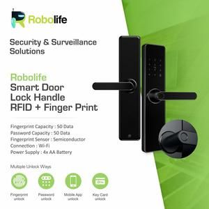 [1731636550324945963] Robolife Smart Door Lock (FHDL) | Smart Door Lock Handle RFID + Fingerprint