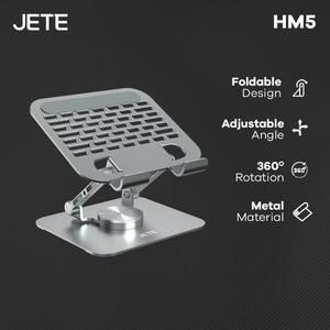 [1731579074228290603] Holder Tablet HP JETE HM5 Metal Material Foldable Design 360 Rotation Universal Compatible Original