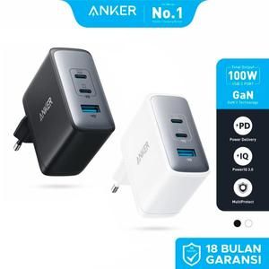 Adapter Charger Anker GaN Powerport 736 Super Fast Charging Nano II 100W PD PPS 45W 3 Port USB Type A & C A2145