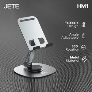 [1731571394129462315] Holder HP JETE HM1 | HM2 Dudukan HP Stand Phone Metal Material Foldable Design 180 Adjustment Angle