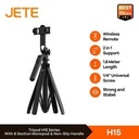 JETE Tripod Bluetooth Tongsis Selfie Stick 1,8m + Remote Tripod 2 in 1JETE H15 - Postel Garansi 2th