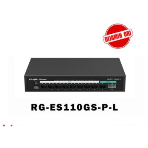 [1731532955600978987] Ruijie Reyee RG ES110GS-P-L 10Port 10/100/1000 Mbps Unmanaged PoE Switch Besi