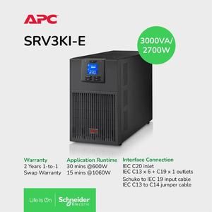 [1731513961702392875] UPS APC Online SRVKIE EASY SMART | SRV 3000VA 2700W SRV3KI-E