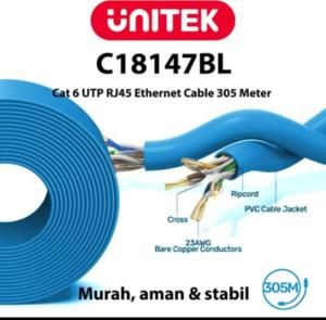 Kabel LAN Cat6 / Cat 6 Unitek 1 Roll C18147BL UTP Cat 6 305M