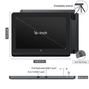 [1731425165851657259] XPPen Artist 16 2nd gen Graphic Tablet Monitor Drawing Pen Display 127%s RGB X3-powered Stylus 10 Keys Tilt